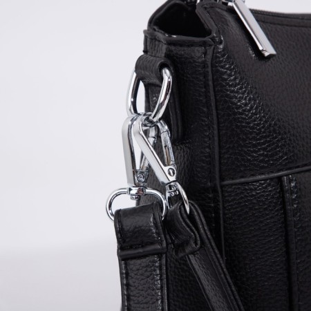 Bag Cross-Bodi with a zipper, black color-5