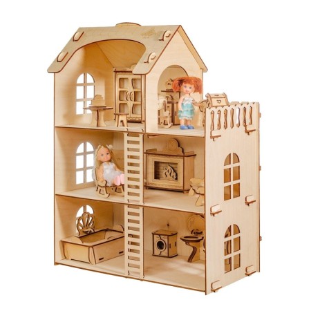 Birch plywood house "Fun" without furniture-3