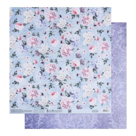 Scrapbooking paper "Delicate bouquet", 30.5 x 32 cm, 180 g/m²-1