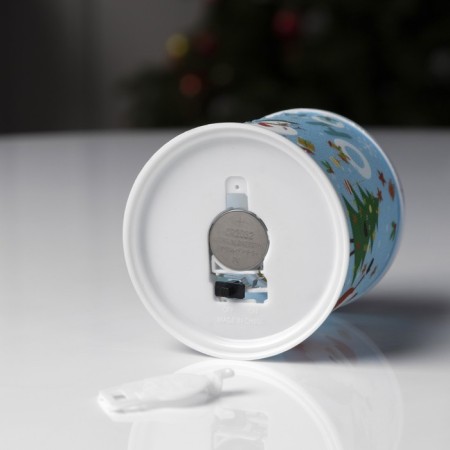 LED figure "Candle with Santa Claus" 7.5 × 10 × 7.5 cm, plastic, batteries AG13x3, glow of multi-3