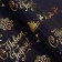 Glossy packaging paper "Deer in gold", 70 x 100 cm