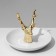 Starrier Universal Ceramics "Deer" 10.5 × 10 color white-golden color