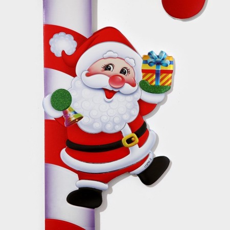 Topper decorative cane "Grandfather Frost with a gift" 16.7x67.5 cm-4