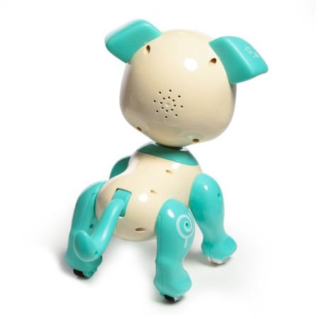 Robot dog "Peter" IQ Bot, on the control panel, interactive: sound, light, batteries, blue-2