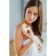 Massage brush for the body of the share, with a strap, natural bristles