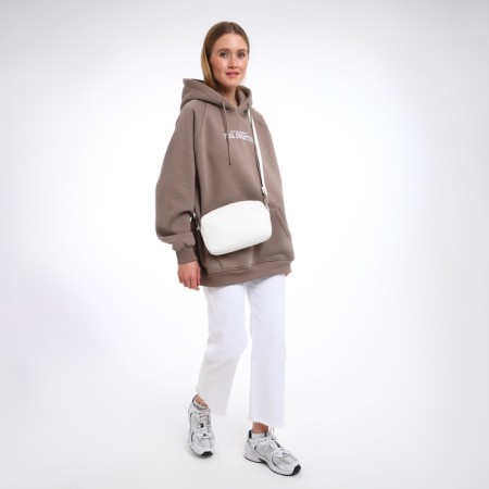 Women's bag over the shoulder Textura, small size, white color-6