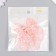 Decor for creativity Textile embroidery "Bow in white-pink flowers" 7x5.5 cm