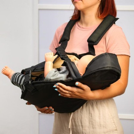 The backpack kangaroo "Sitting and lying", the color is black-1