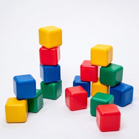 Set of colored cubes, 16 pieces, 12 x 12 cm-4