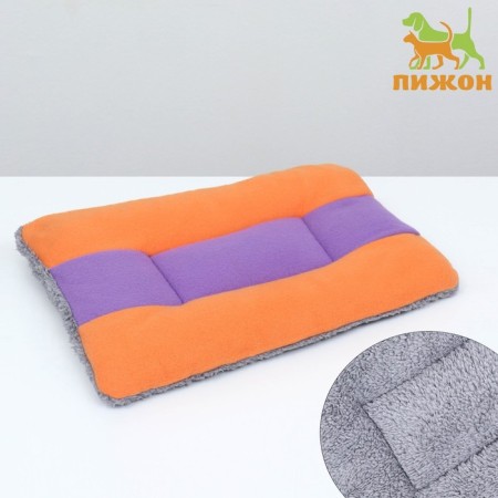 Animal mattress, double -sided, 35 x 30 cm, orange/lilac-1
