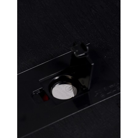 Electronic wall clock, calendar and thermometer, 47.5 x 25.3 cm, white numbers 10.8 x 5.3 cm 10766-9