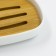 Joy Home soap dish, plastic, white with bamboo