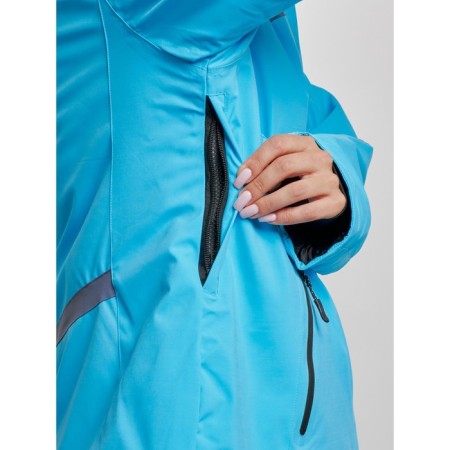 Ski suit female winter, size 58, blue color-9