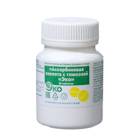 Ascorbic acid with glucose ecotex, 3 pcs of 30 tablets-1