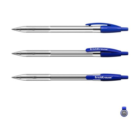 Handle Automatic Ball Erichkrause R-301 Classic Matic 1.0, blue, blister-1