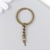 The base for the key fob Ring metal with a chain and screw Brass 3x6.4 cm