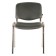 Stool for personnel and visitors to Brabix ISO CF-001, chrome frame, leatzers gray
