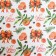 Packaging paper "Orange and New Year", white craft, 80 g/m2, 50 x 70 cm