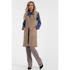 Women's vest, size 42, beige color