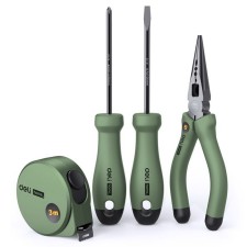 Набор ручного инструмента Deli "Home Series Green", CrV, 4 предмета