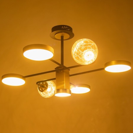 Chandelier 1851/7 LED 72W 3000-6000K black and gold 79x77x43 cm Bayerlux-4