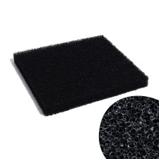 Sponge rectangular, large -porous 10 ppi, sheet 50 x 50 x 10 cm, black
