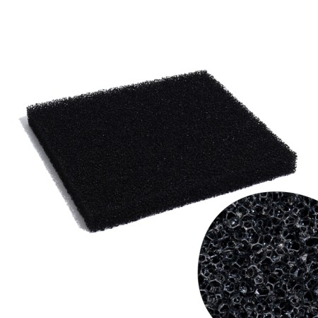 Sponge rectangular, large -porous 10 ppi, sheet 50 x 50 x 10 cm, black