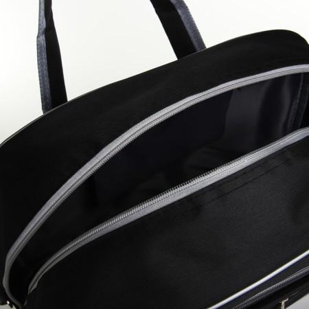 Road bag with lightning, with an increase, a long belt, the color is black-3