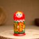 Matryoshka 3 puppet "Masha" with God's cow, 11cm, manual painting.