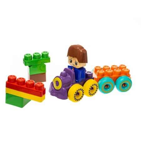 Plastic designer "Funny steam locomotive", 30 parts, Baby Blocks-8