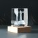 Souvenir glass backlight "Rectangle. Lighthouse" stand wood, USB 7x7x10