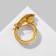 Brooch "Snake" with a ring, the color is black and white in matte gold