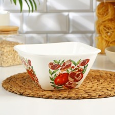 Миска «Гранат», 2 л, 20,2×20,2×9,8 см, цвет белый