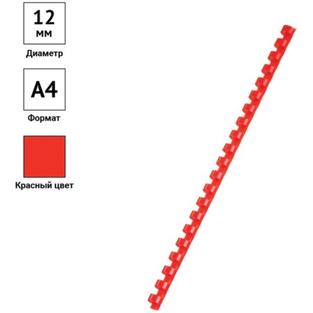 Springs plastic D = 12 mm OfficeSpace, red, 100pcs.-2