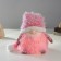 Interior light doll "Santa Claus in a pink fur coat and long cap" 20x20x25 cm