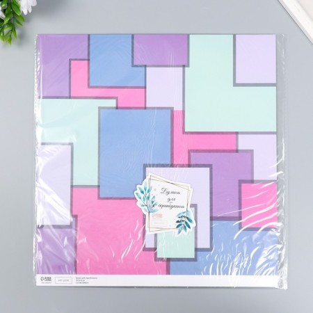 Scrapbooking paper bilateral "bright geometry" density 180 g 30.5x32 cm-5