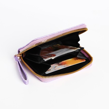 Children's wallet with lightning, lilac color-3