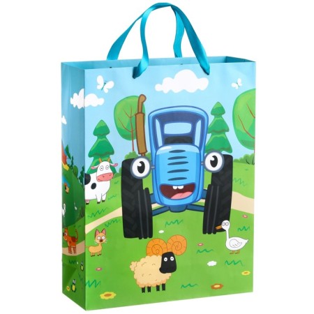 Set of gift packages Blue Tractor-7