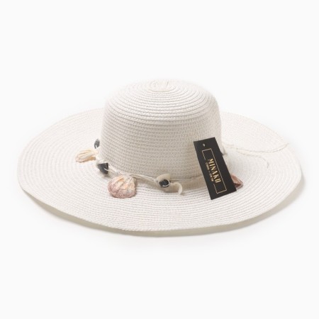 Women's hat minku "Ocean", size 56-58, white color-4
