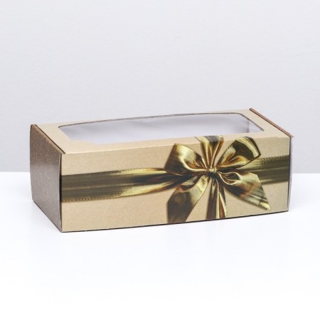 Self -charged box, with a window, "Precious gift" 16 x 35 x 12 cm set 5 pcs