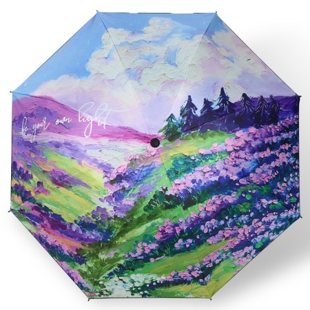 Mechanical umbrella “Nature”, Eponge, 4 additions, 8 spokes, r = 47 cm, color mix-6