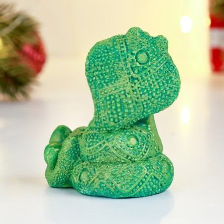 Figure "Snake with a letter" light green, 6x6x5cm-2