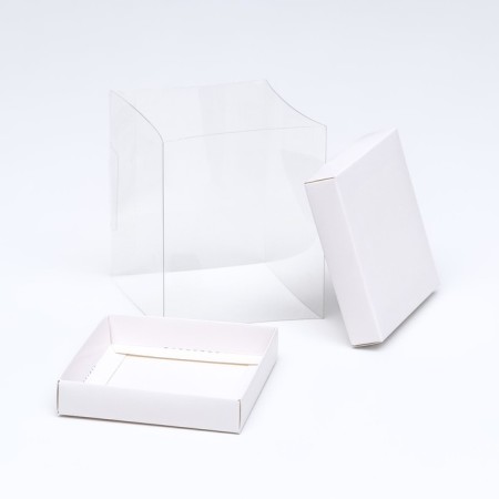 Box with PVC mini 10 x 10 x 12 cm "White"-3