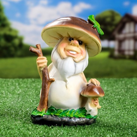 Garden figure "Fairytale mushroom Borovik" 12.5x10.5x18cm