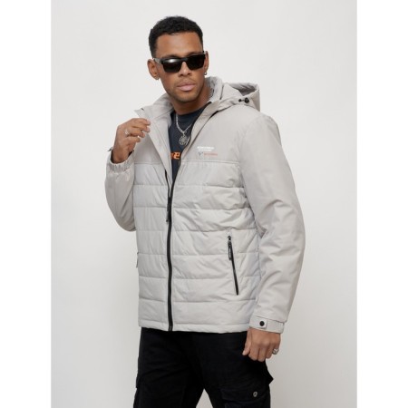 Male spring jacket, size 54, light-gray color-5