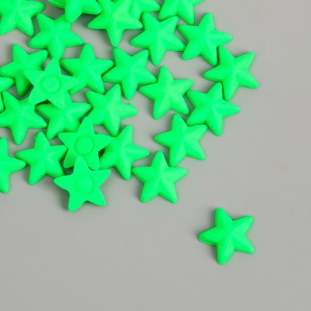 Decor for creativity plastic "Stars" neon green set 50 pcs 1.4x1.4 cm-1