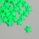 Decor for creativity plastic "Stars" neon green set 50 pcs 1.4x1.4 cm