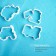 A set of forms for cutting the cookies of the “freight transport” shares, 8 objects, white color