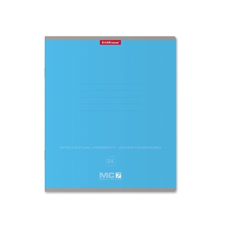 Notebook 24 sheets in a cage, erichkrause "MC-7", cover coated a cardboard, an offset unit, whiteness 100%, mix-2