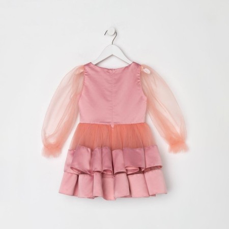 Платье нарядное детское KAFTAN, рост 110-116 см (32), персиковый-11